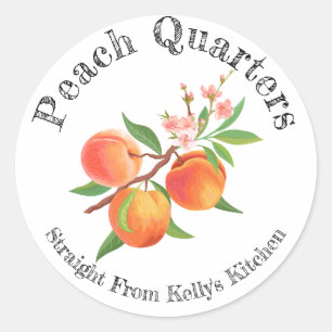 Home Canning Business Peach Quarters Food Label