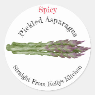 Home Canning Business Pickled Asparagus Food Label