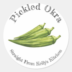 Home Canning Business Pickled Okra Food Label