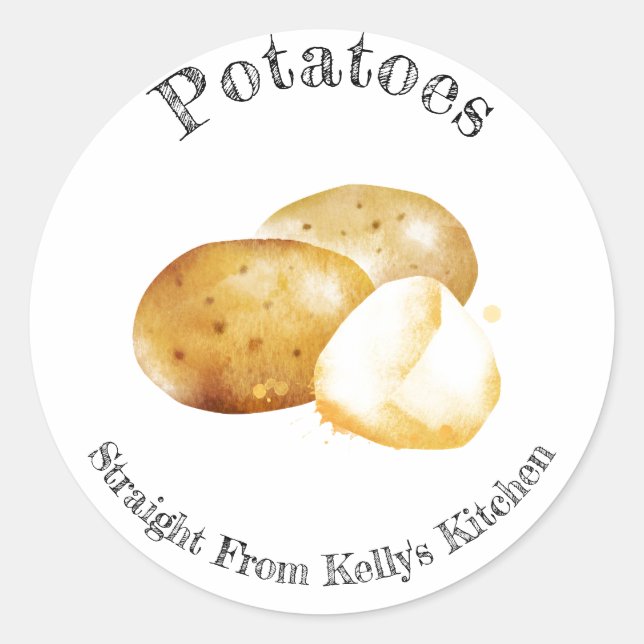 Home Canning Business Potatoes Food Label (Front)