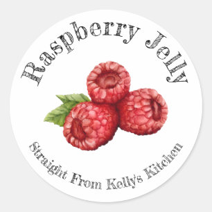 Home Canning Business Raspberry Jelly Food Label