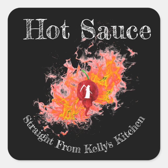 Home Canning Business Reaper Hot Sauce Food Label (Front)