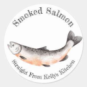 Home Canning Business Smoked Salmon Food Label