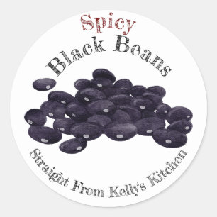 Home Canning Business Spicy Black Beans Food Label