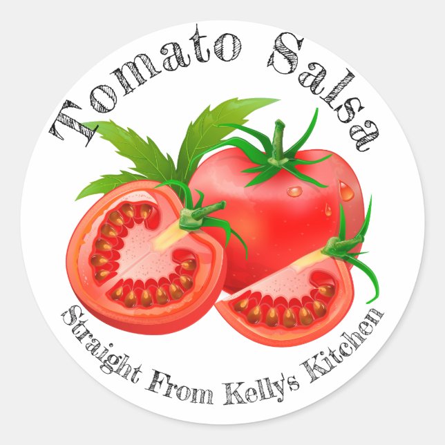 Home Canning Business Tomato Salsa Food Label (Front)