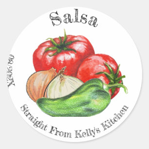 Home Canning Business Tomato Salsa Food Label Date