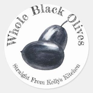 Home Canning Business Whole Black Olive Food Label
