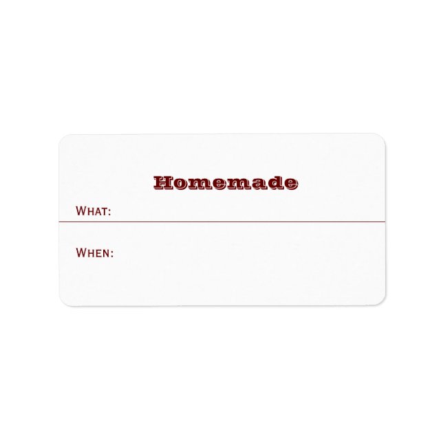 Home Canning Homemade Mason Jar Lid Dated Food Label (Front)