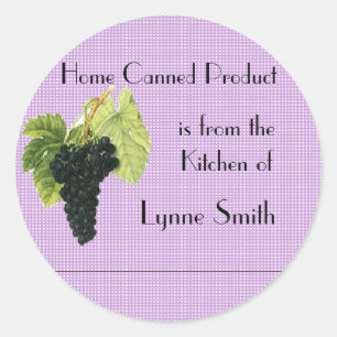 Home Canning Labels -- with grapes
