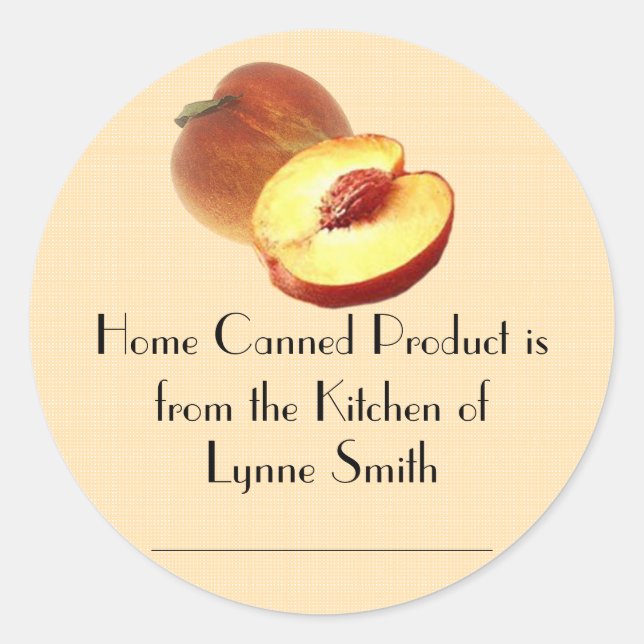 Home Canning Labels -- with Peaches (Front)