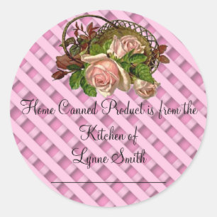 Home Canning Labels -- with Pink Roses