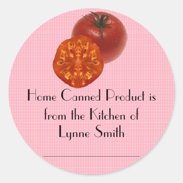 Home Canning Labels -- with tomotoes (Front)