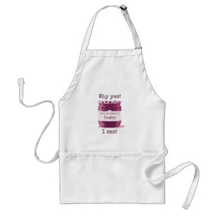 Home Canning Pink Jelly Jar with Your Name Fun Standard Apron