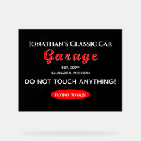 Home Car Mechanic Garage Flying Tools Acrylic Sign