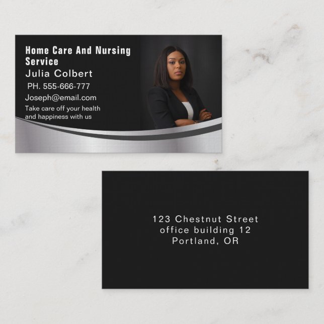 Home Care and Nursing Services Business Card (Front/Back)
