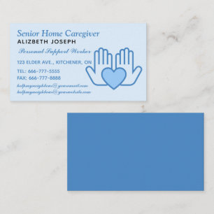 Home Care and Personal Nursing Services Business Card