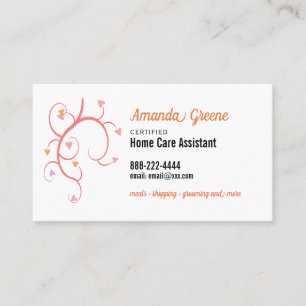 Home Care Assistant caregiver Business Card
