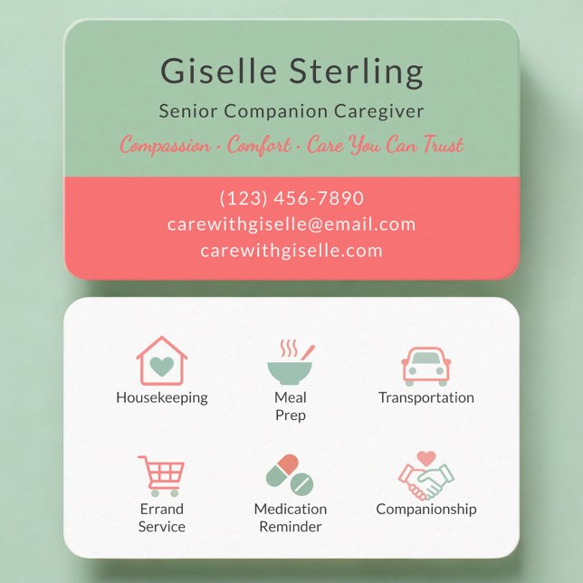 Home Care Senior Services Professional Business Card (Creator Uploaded)