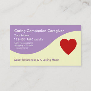 Home Caregiver Business Cards