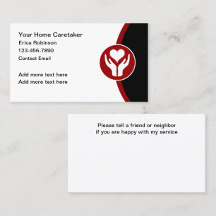 Home Caretaker Companion Heart Theme  Business Card