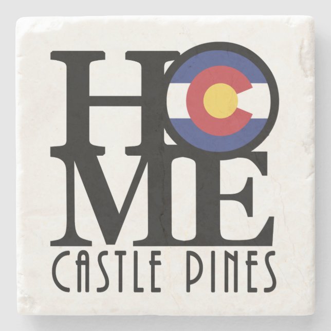 HOME Castle Pines Colorado Stone Coaster (Front)