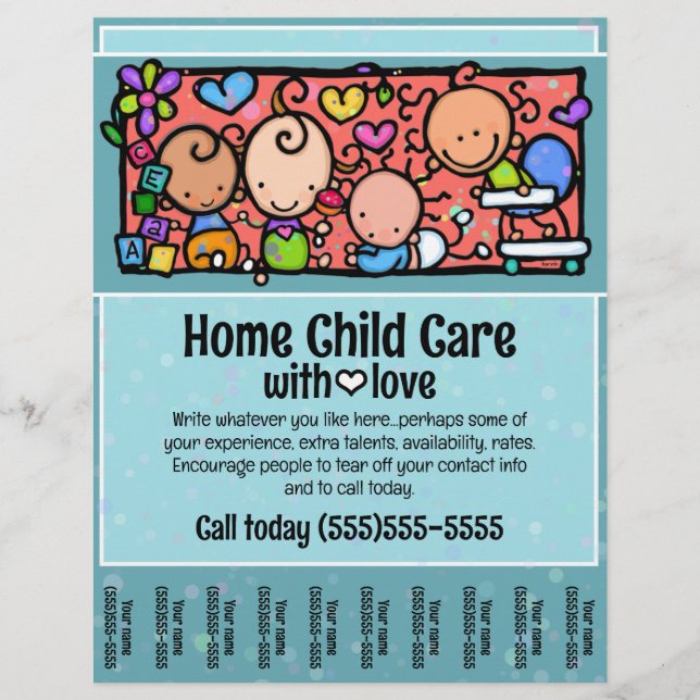 Home Child Care Child Care Promotional Tear Sheet (Front)