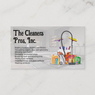 Home Chores Tools   Clean Living Room Business Card