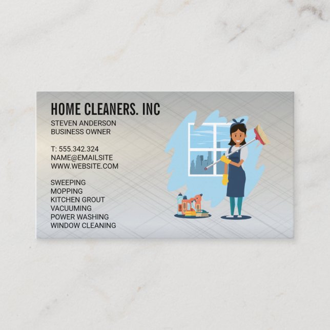 Home Cleaner and Tools Business Card (Front)