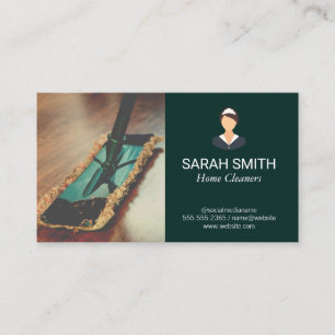 Home Cleaner   Maids   Floor Cleaning Business Card