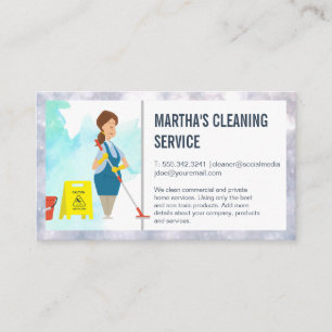 Home Cleaner with Mop Business Card