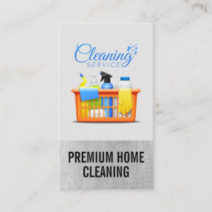 Home Cleaners   Maid   Cleaning Supplies Business Card