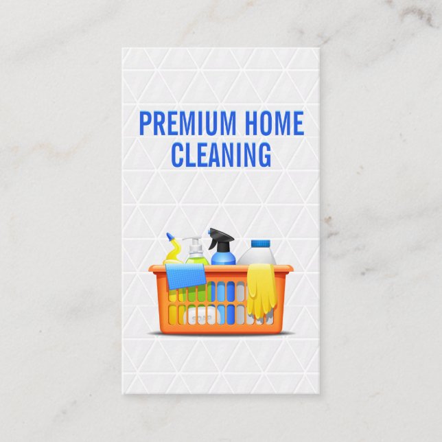 Home Cleaners | Maid | Cleaning Supplies | Tiles Business Card (Front)