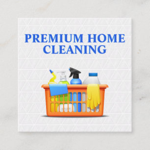Home Cleaners   Maid   Cleaning Supplies   Tiles Square Business Card