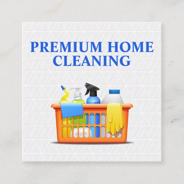 Home Cleaners | Maid | Cleaning Supplies | Tiles Square Business Card (Front)