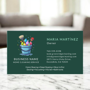 Home Cleaning Maid Service Business Card