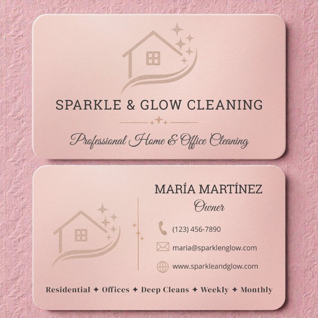 Home Cleaning Service Business Card (Creator Uploaded)