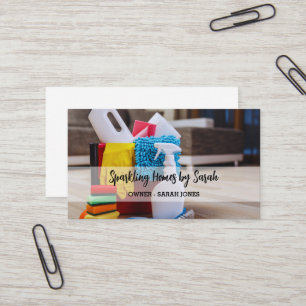home cleaning service business cards house cleaner