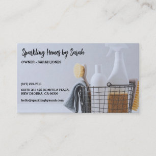 home cleaning service business cards house cleaner