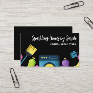 home cleaning service business cards house cleaner
