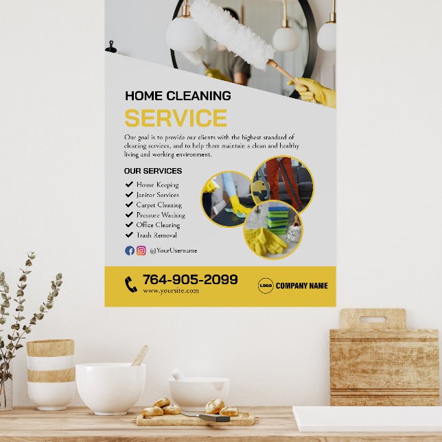 Home Cleaning Services Poster (Kitchen)