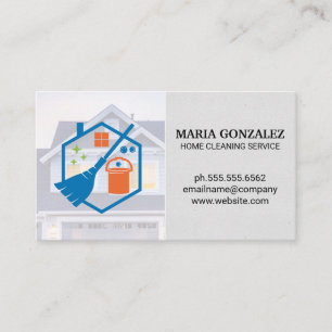 Home Cleaning Supplies Logo   Cleaner Services Business Card