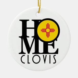 HOME Clovis New Mexico Ceramic Tree Decoration