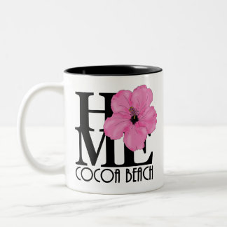 HOME Cocoa Beach Pink Hibiscus 11oz Two-Tone Coffee Mug
