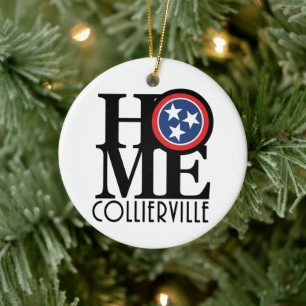 HOME Collierville Tennessee Ceramic Tree Decoration