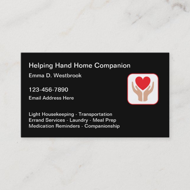 Home Companion And CNA Business Cards (Front)