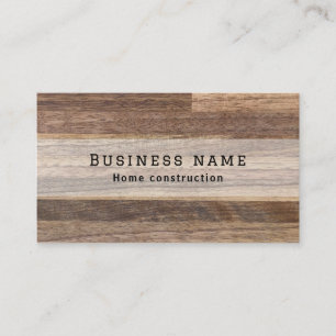 Home Construction Carpenter Wood business card