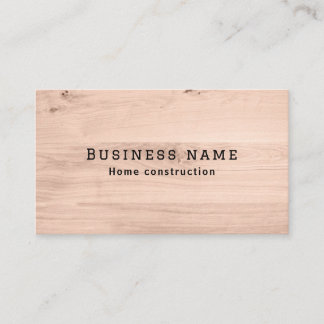 Home Construction Carpenter Wood business card