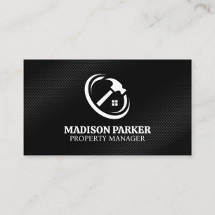Home Construction Hammer Logo Business Card