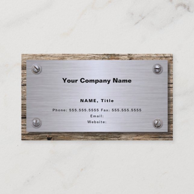 Home construction/remodeling/restoration business card (Front)
