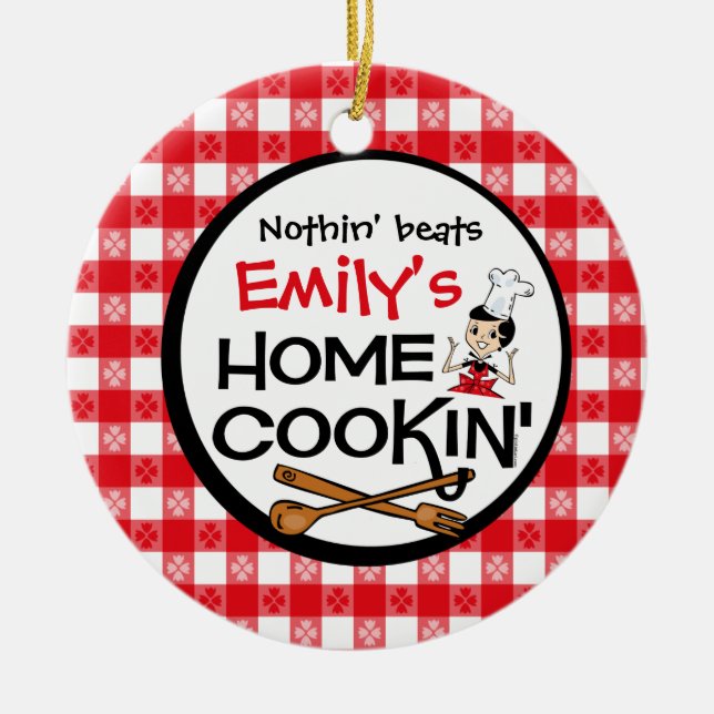 Home Cookin' Personalised Ornament (Front)